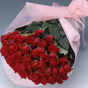 還暦お祝い 赤いバラの花束 60本